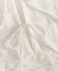 On 34th Women's Tie-Front Sleeveless Crochet Sweater, Macy's Exclusive