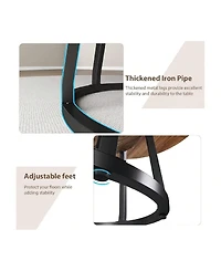 gaomon Kitchen Round Farmhouse Dining Table For 4 To 6 People Rustic Wood Kitchen Table for Dining Room