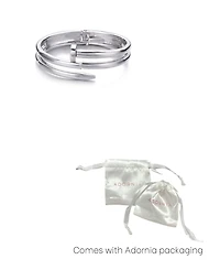 Adornia Silver Hinge Nail Cuff Bracelet