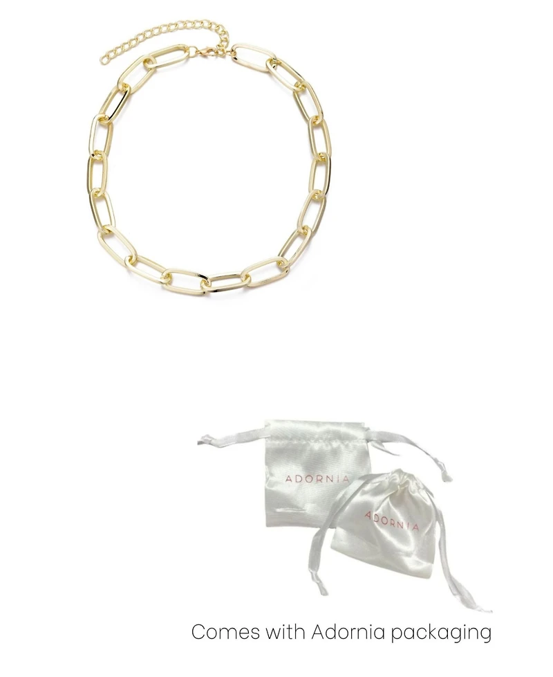 Adornia Gold Chunky Paperclip Necklace