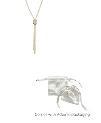 Adornia Gold 30" Knotted Box Chain Lariat Necklace