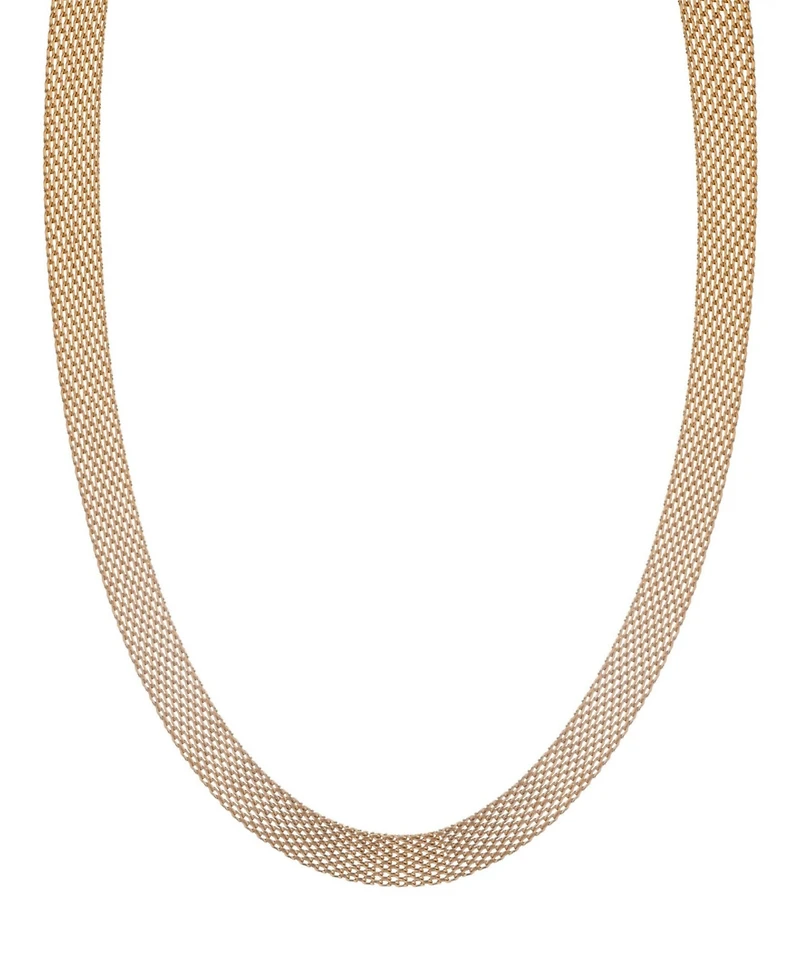 Adornia Tarnish Resistant Gold Mesh Chain Necklace