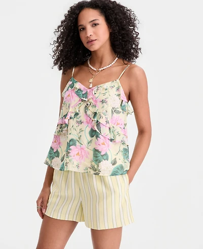 On 34th Women's Printed Ruffle Camisole Top, Macy's Exclusive