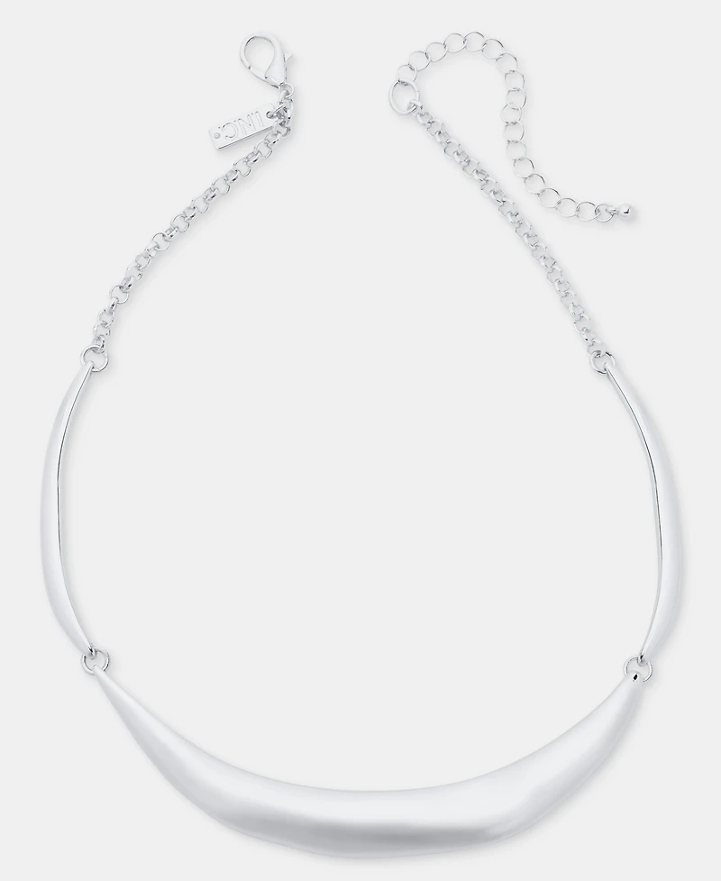 I.n.c. International Concepts Sculptural Curve Collar Necklace, 16-1/2" + 3" extender, Macy's Exclusive