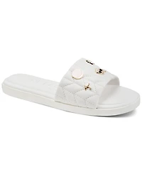 Karl Lagerfeld Paris Women's Carenza Macaron Slide Flat Sandals