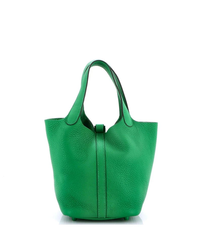 Pre-Owned HERMES Pm Monochrome Picotin Lock Bag Clemence