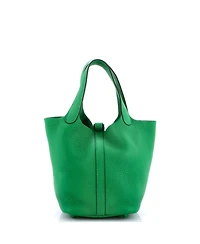 Pre-Owned HERMES Pm Monochrome Picotin Lock Bag Clemence