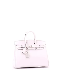 Pre-Owned HERMES Birkin 25 Handbag Grey Swift with Palladium Hardware