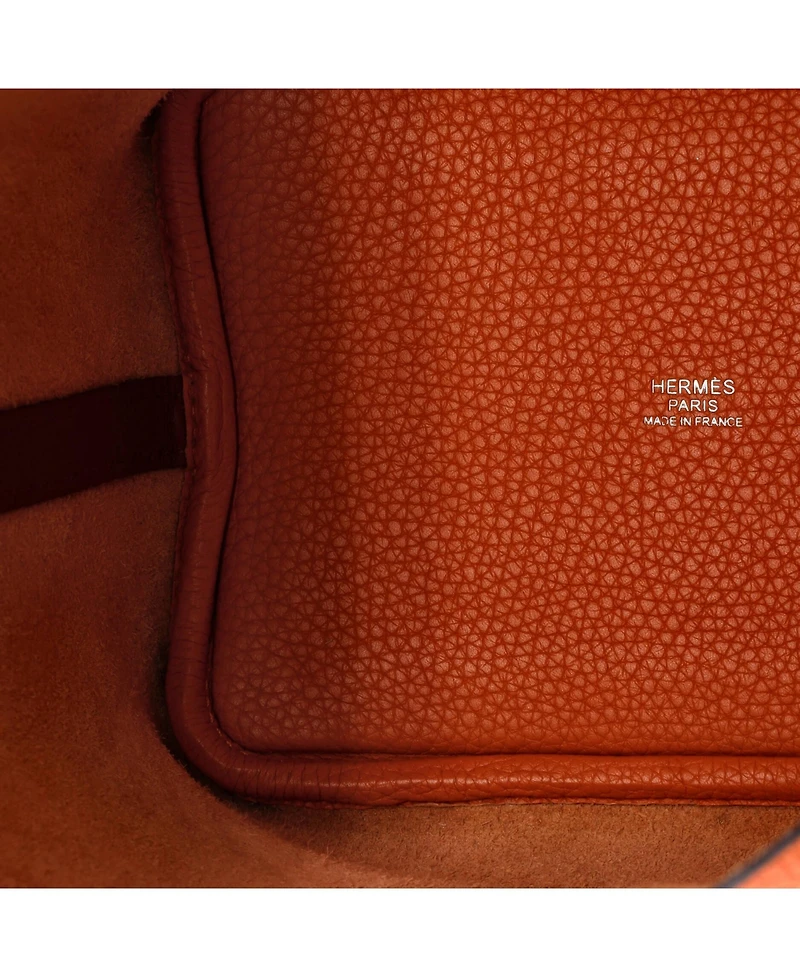 Pre-Owned HERMES Pm Bicolor Picotin Lock Bag Clemence with Swift