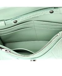 Pre-Owned Balenciaga Hourglass Chain Wallet Embossed Leather