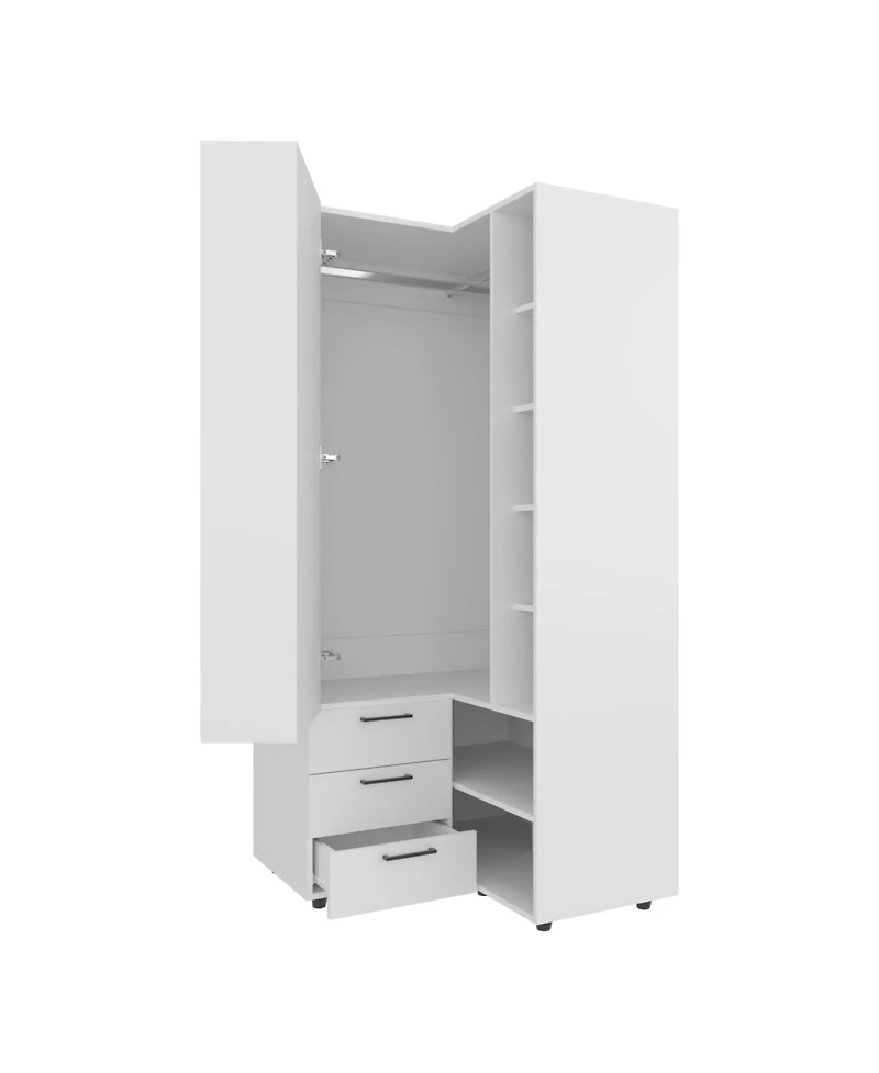 Fm Furniture Armoire- wardrobe, shoe storage, Open Storage and 2 - drawer