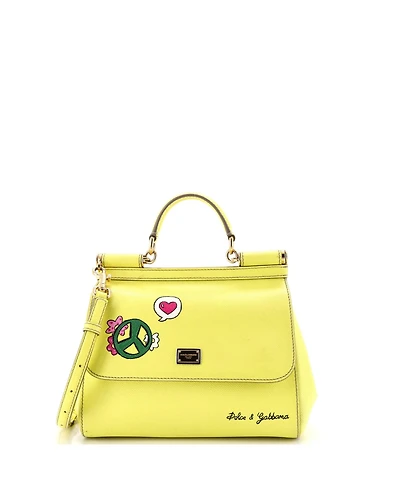 Pre-Owned Dolce & Gabbana Medium Miss Sicily Bag Printed Leather