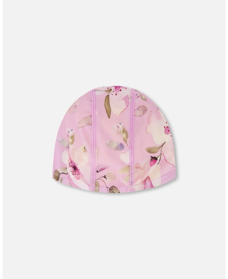 Deux par Girl Swim Cap Flower Print - Toddler|Child