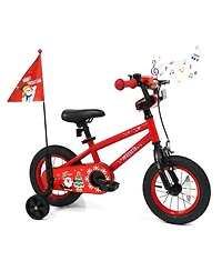 Mecale Inch Kids Bike Adjustable with Christmas Music & Flag for Aged Years Old