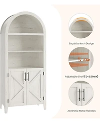 gaomon Arched Bookcase with Doors