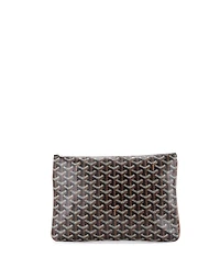 Pre-Owned Goyard Mm Senat Zip Pouch Coated Canvas
