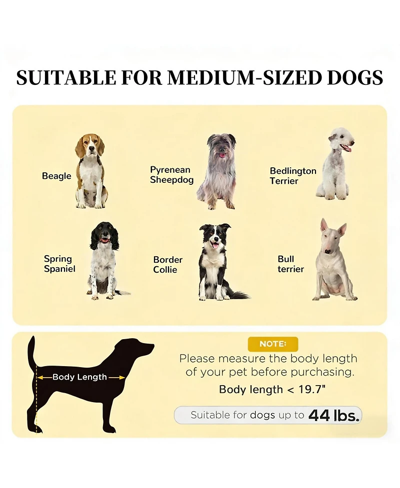 Aostirmotor Portable Elevated Dog Cot - Cooling Pet Bed with Breathable Mesh