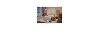 gaomon Full Bed Frame with Storage Headboard, Kids 2 Drawers, Boucle Upholstered Platform Bookcase, No Box Spring Needed, Easy