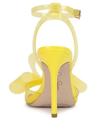 Jessica Simpson Women's Olivine Vinyl Bow Stiletto Dress Sandals