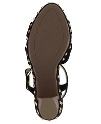 Jessica Simpson Women's Samintia Studded Wooden Platform Sandals