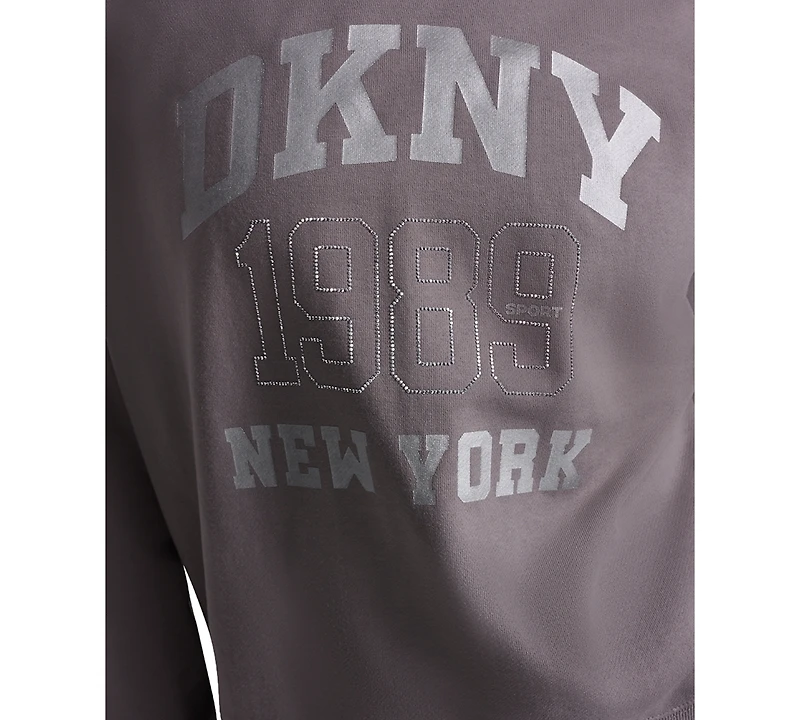 Dkny Sport Women's Crew Neck Pull-On Sweatshirt