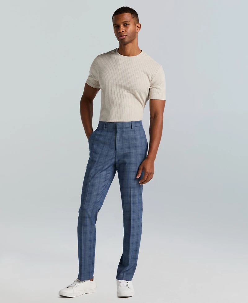 Perry Ellis Portfolio Men's Slim-Fit Gripper Waist Dress Pants