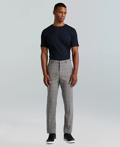 Perry Ellis Portfolio Men's Slim-Fit Gripper Waist Dress Pants