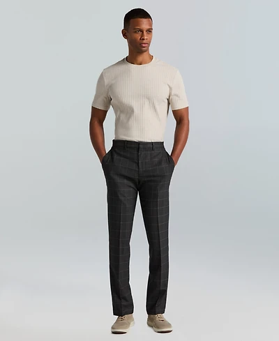 Perry Ellis Portfolio Men's Slim-Fit Gripper Waist Dress Pants