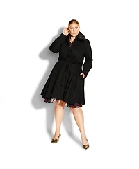 City Chic Women's Plus Blushing Belle Coat
