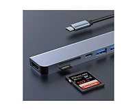 Risokeys 7-in-1 Usb-c Hub, 4K Hdmi Output, Usb 3.0 Data Transfer | Ideal for Home Office, Travel, Content Creation