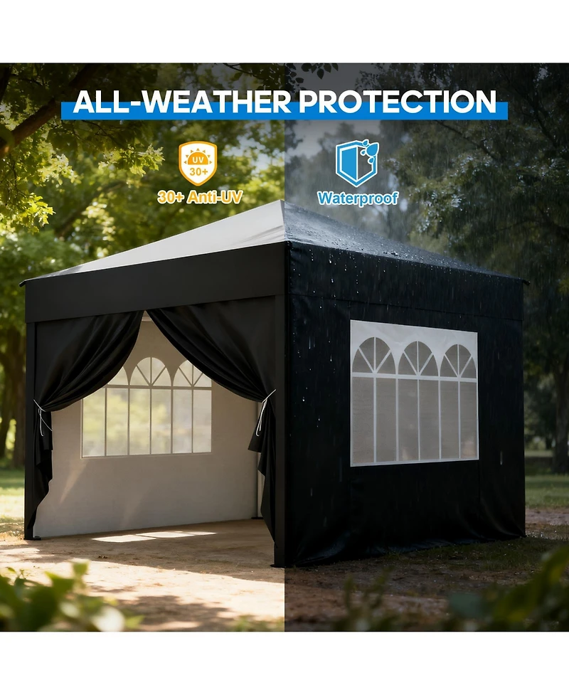 Sugift 10 Ft. W x 10 Ft. D Steel Patio Gazebo