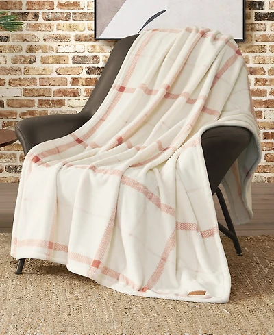 Lucky Brand Palmdale Plaid Cozy Plush Throw, 50" x 70"