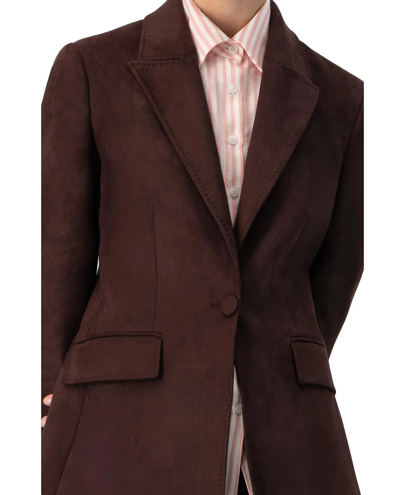 Ivonne Women's Single-Breasted Faux-Suede Blazer