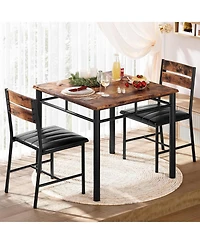 Ironck 29.1" W Dining Table Set for 2