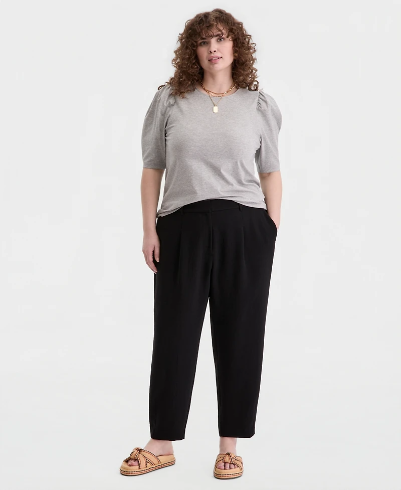 On 34th Trendy Plus Puff Sleeve Top, Macy's Exclusive