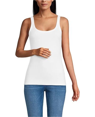 Lands' End Women's Micro Rib Go-To Layering Tank Top