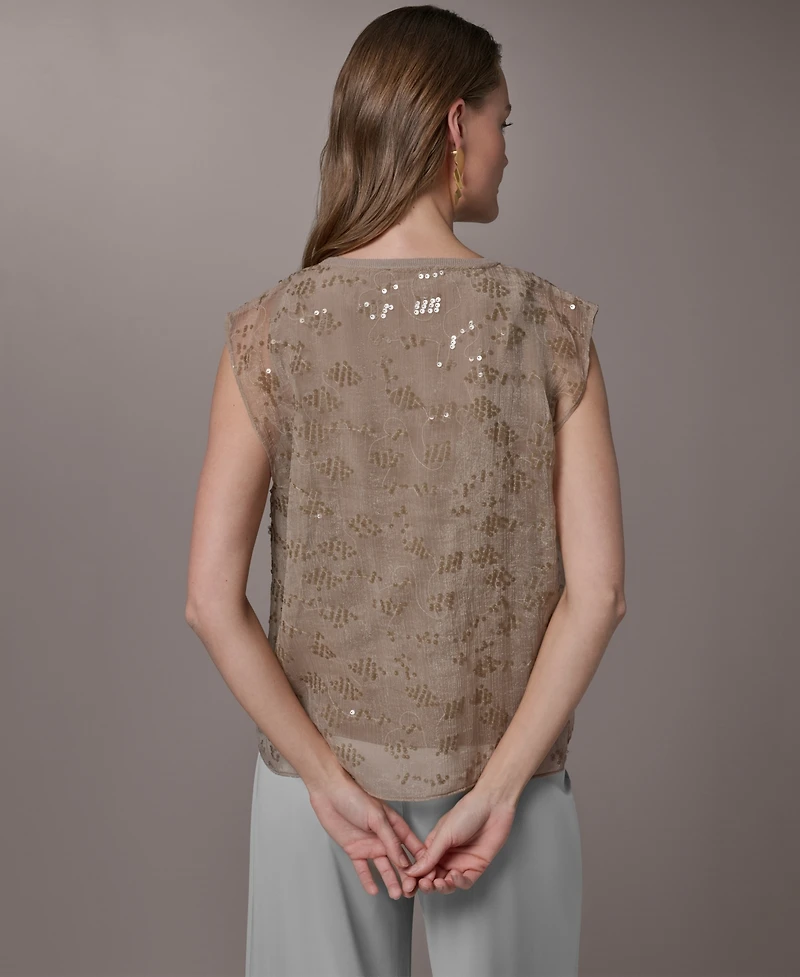 Donna Karan New York Women's Crew Neck Top