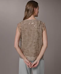 Donna Karan New York Women's Crew Neck Top