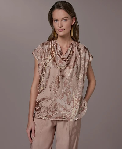 Donna Karan New York Women's Cowl Neck Top