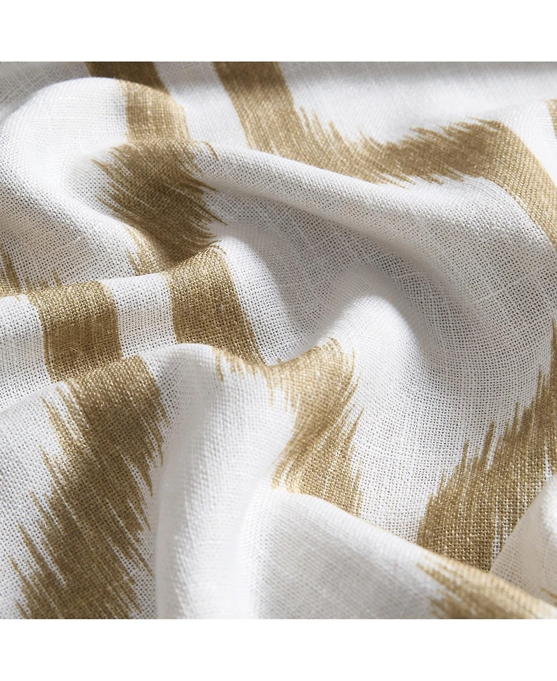 Elrene Home Fashions Renzo Ikat Geometric Linen Room Darkening Window Curtain