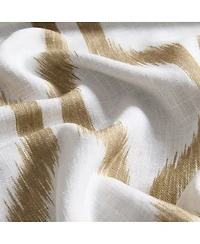 Elrene Home Fashions Renzo Ikat Geometric Linen Room Darkening Window Curtain