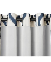 Elrene Home Fashions Renzo Ikat Geometric Linen Room Darkening Window Curtain