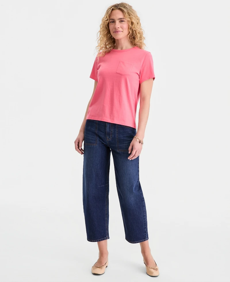 On 34th Women's 100% Cotton Pocket T-Shirt, Macy's Exclusive
