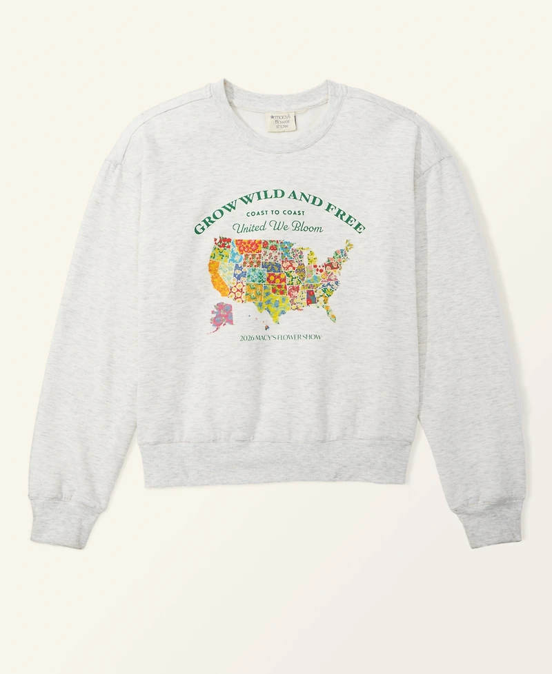 Macy's Flower Show Women's U.s. Map Sweatshirt, Exclusive