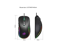 Risokeys Wired Gaming Mouse, Rgb Backlit Mouse with 8000 Dpi Adjustable, Ergonomic Comfort Grip for Pc Gamers, Office & Home Use