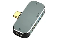 Risokeys 4 Port Usb C Hub - with 100W Pd Charging, Plug-and-Play Adapter – Ideal for Professionals, Gamers & Remote Workers