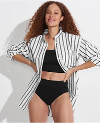 Lands' End Women's Petite Pinchless High Waisted Bikini Bottoms