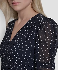 Dkny Women's Short-Sleeve V-Neck Midi Dress