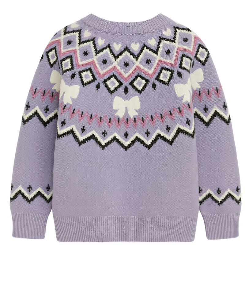 Kate Mack Girls' 2T-6X Stitch Fair Isle Sweater