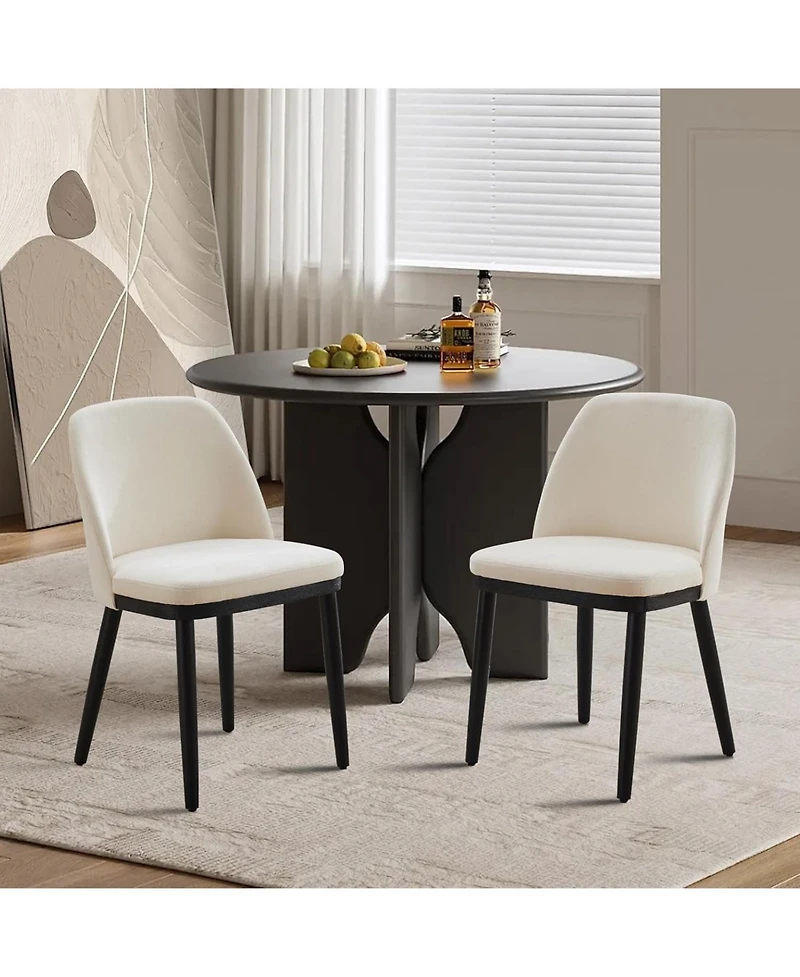 gaomon Upholstered Dining Chairs Set of Modern Kitchen with Thick Cushions, Room Chair Wood Legs for Restaurant